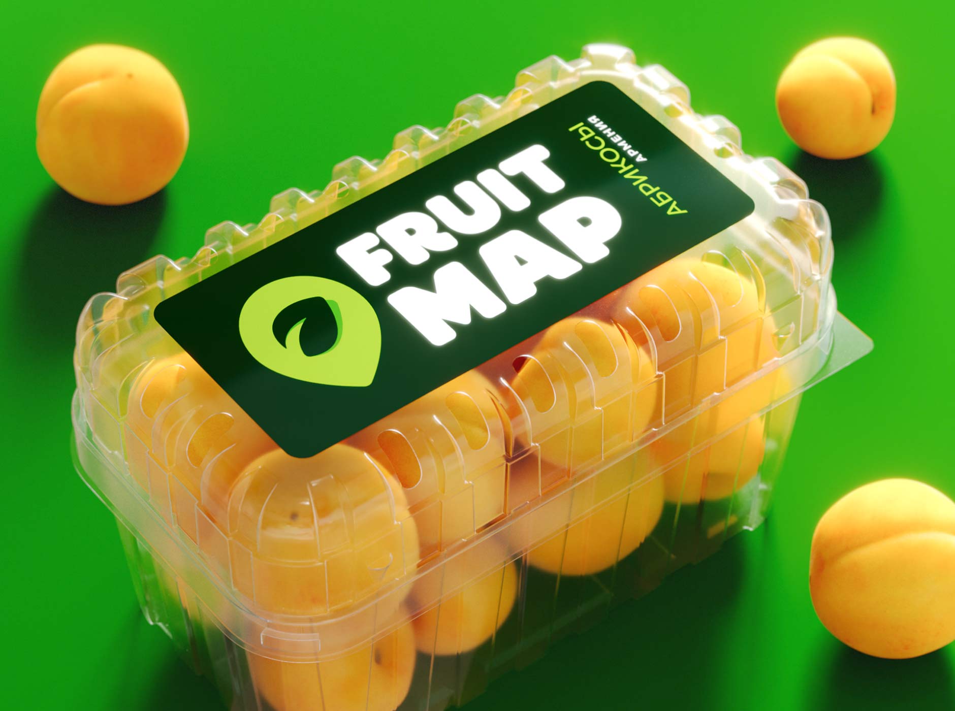 Фрутмэп, абрикосы в пластиковой упаковке.